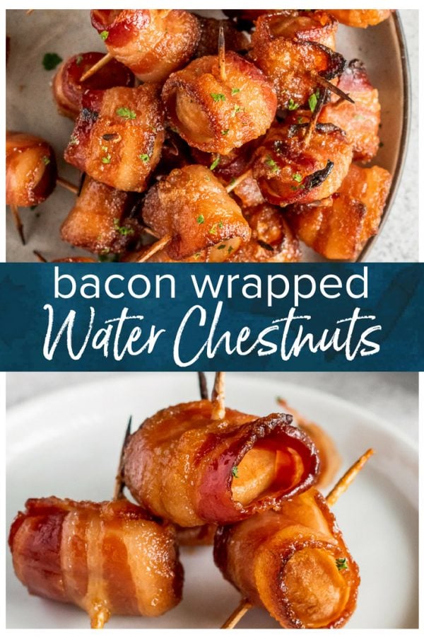 Bacon Wrapped Water Chestnuts are a simple and delicious appetizer for game day or any party. The soy-soaked water chestnuts are crunchy and flavorful, and once you add the bacon...yum! You can't go wrong with bacon wrapped appetizers. Try this bacon wrapped water chestnuts recipe right away!