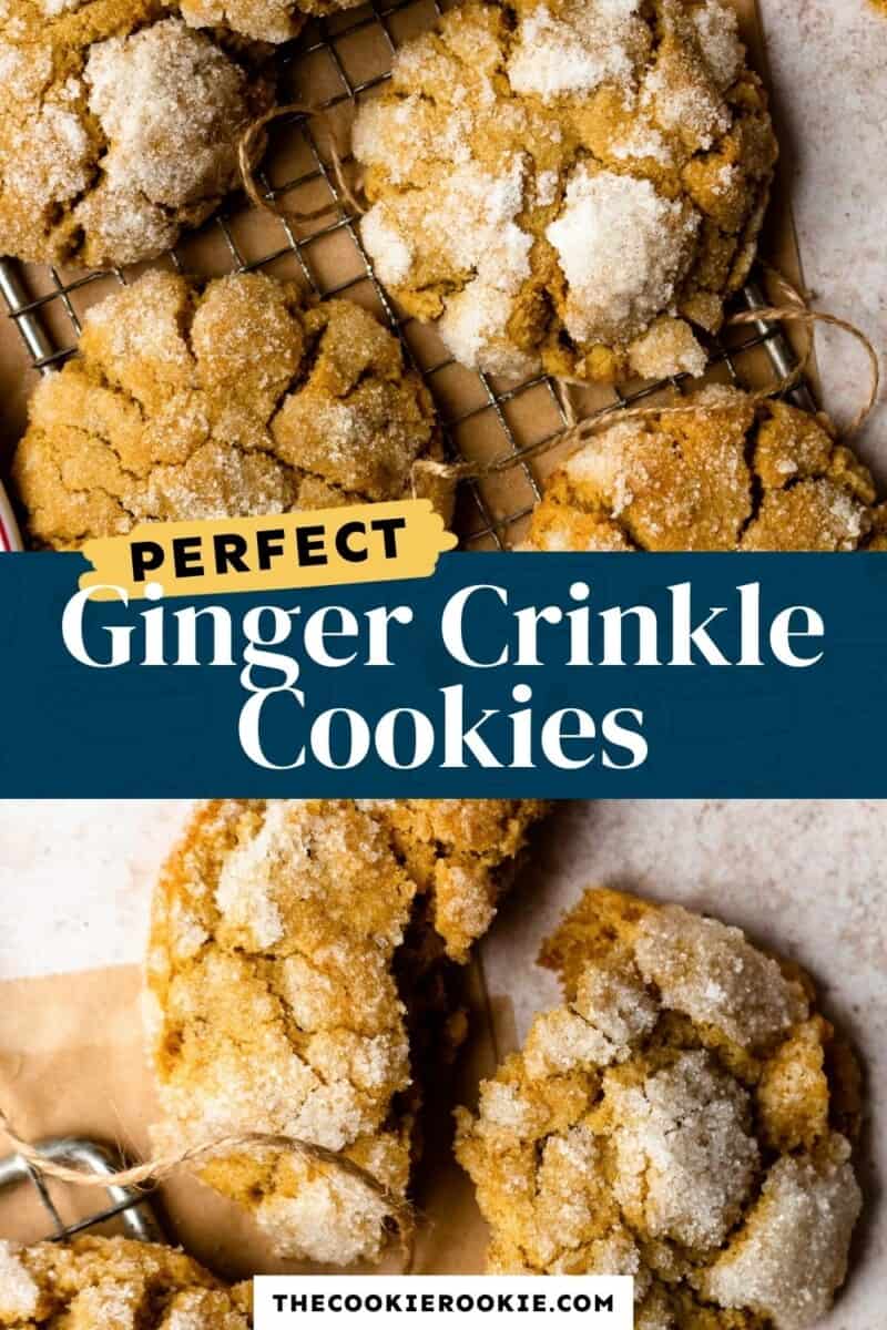 ginger crinkle cookies pinterest