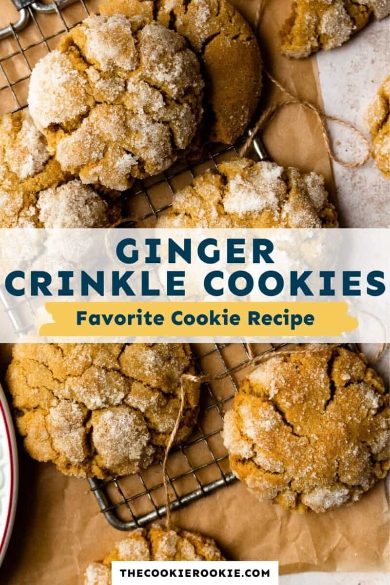 ginger crinkle cookies pinterest