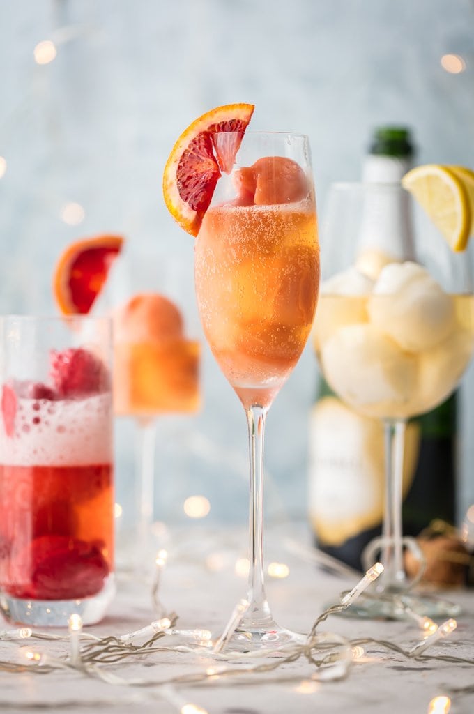 3 sparkling champagne mimosas