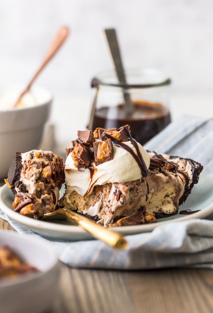 slice of pie on plate with fork