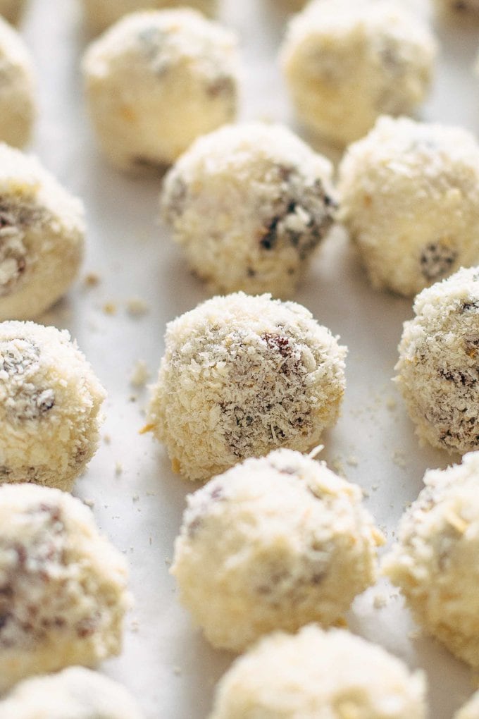 Goat Cheese Balls before frying them