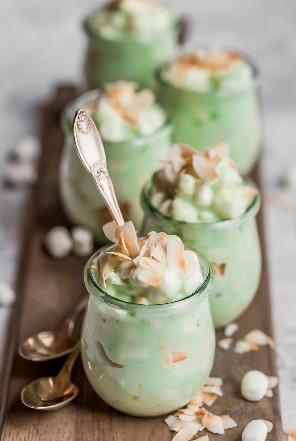 watergate salad recipe in small jars