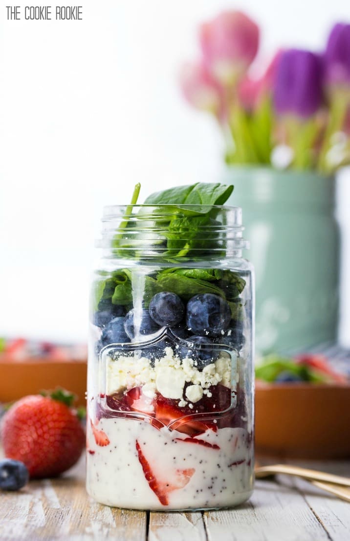 Salad in a mason jar