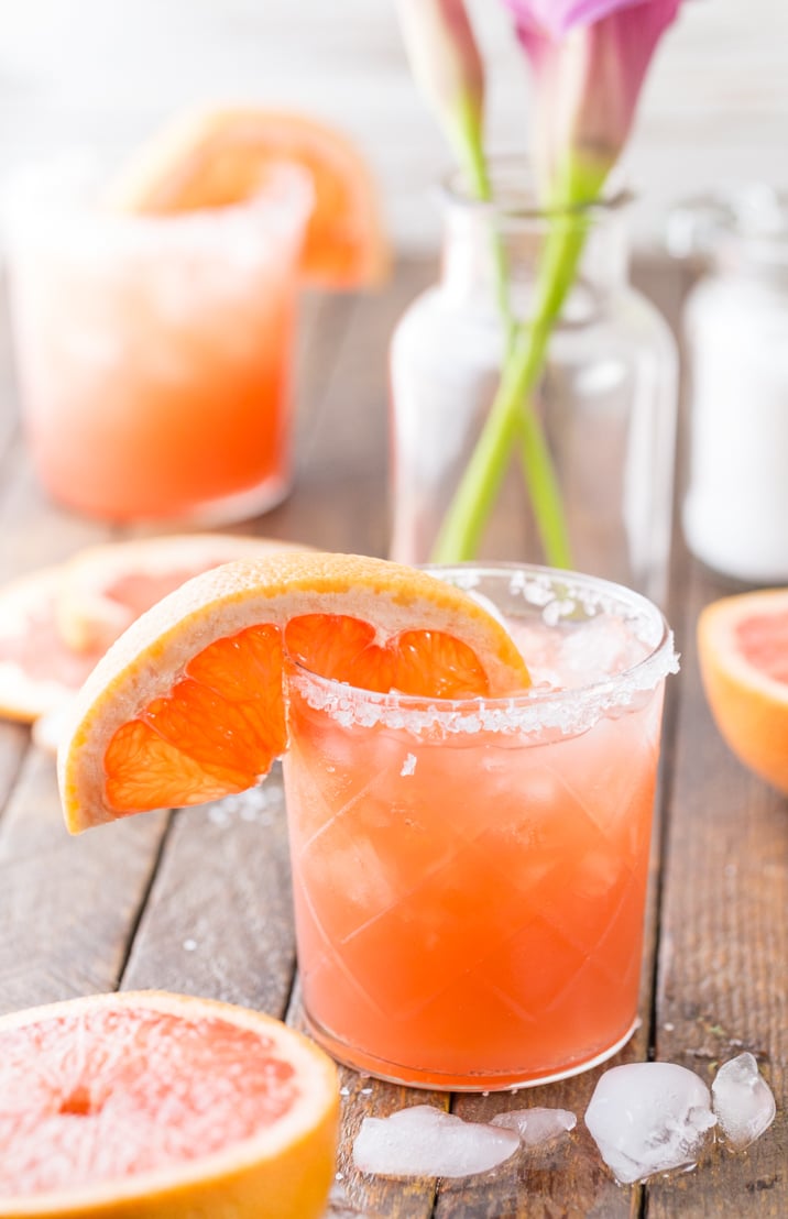 cocktail on wooden table