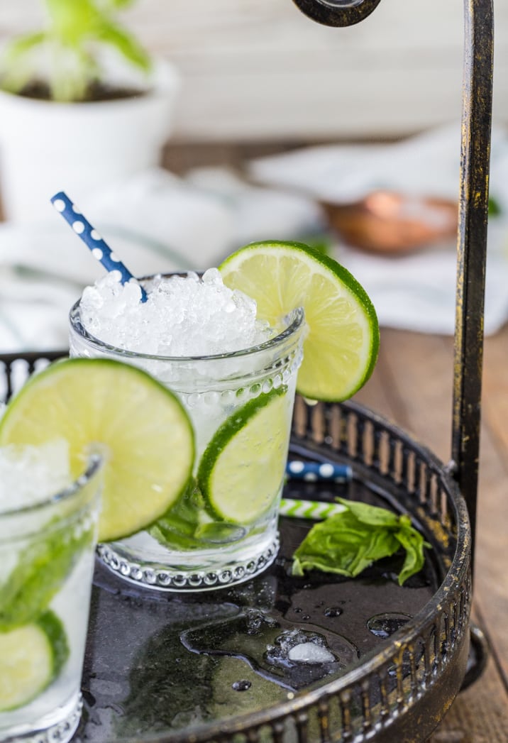 cocktail on tray