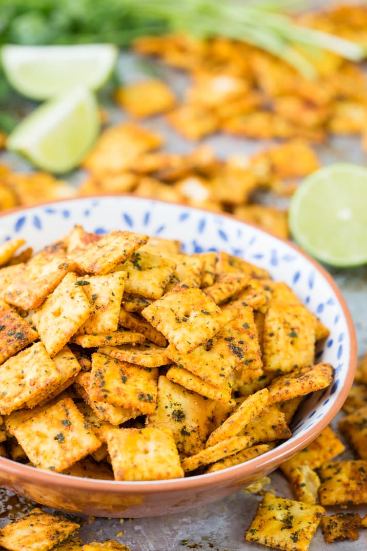 crackers in a bowl