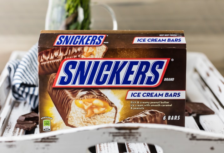 a box of snickers ice cream bars