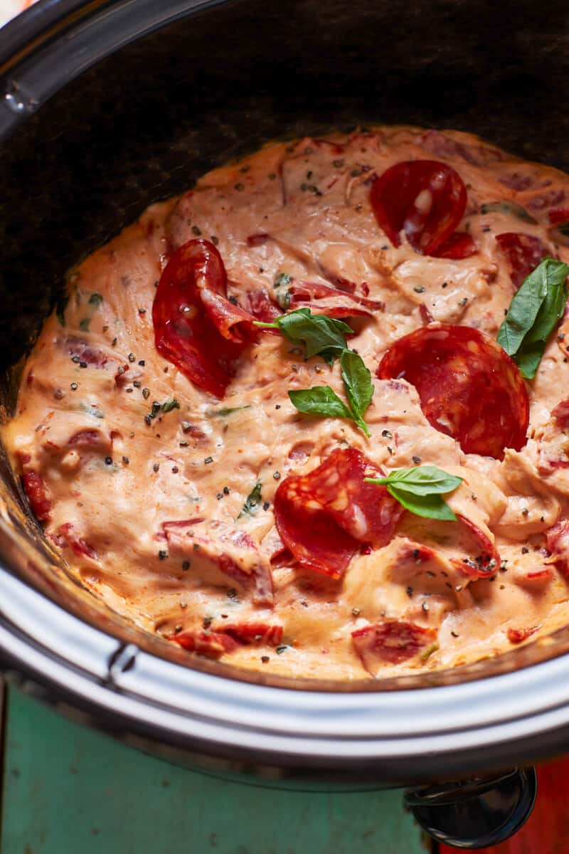 crockpot pepperoni pizza dip