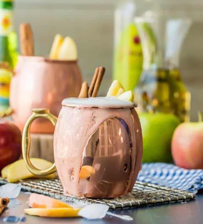 Apple Pie Moscow Mule pm a table