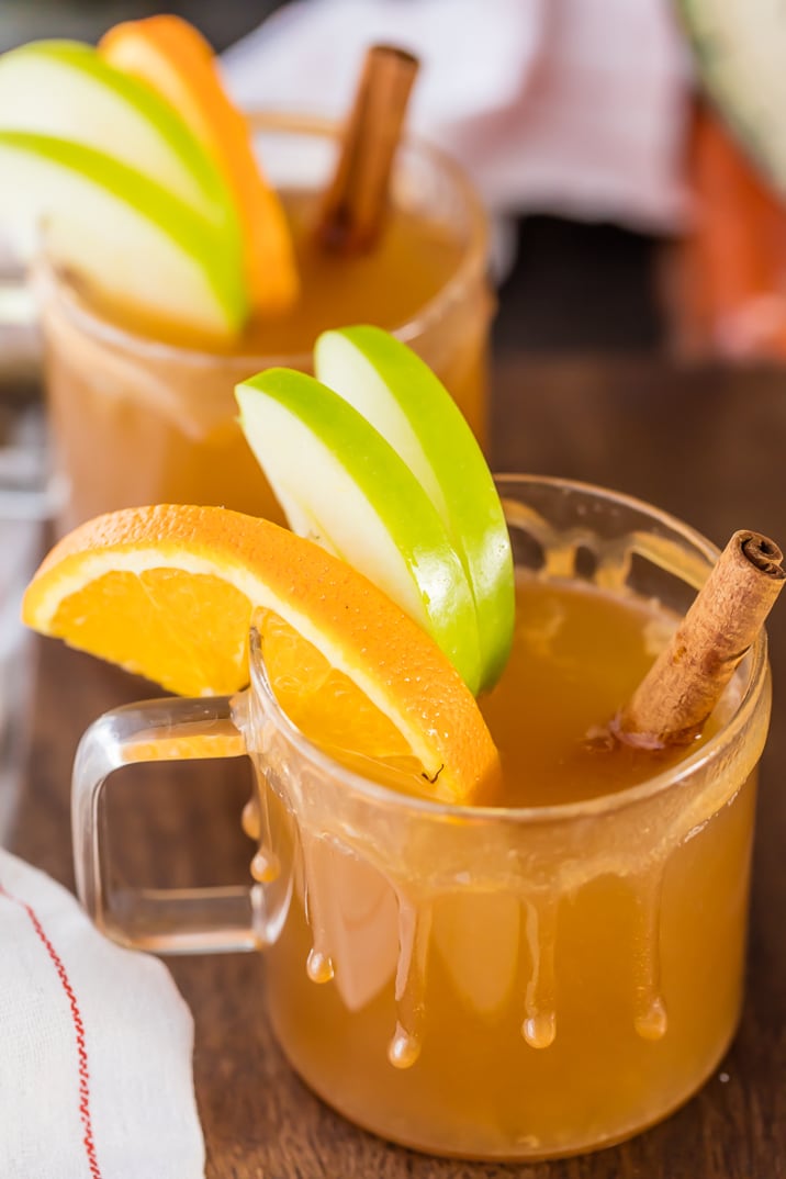 Caramel Apple Cider in two glasses