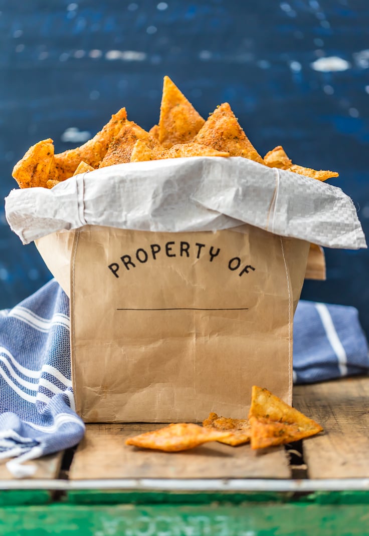 a cloth bag filled with cool ranch doritos