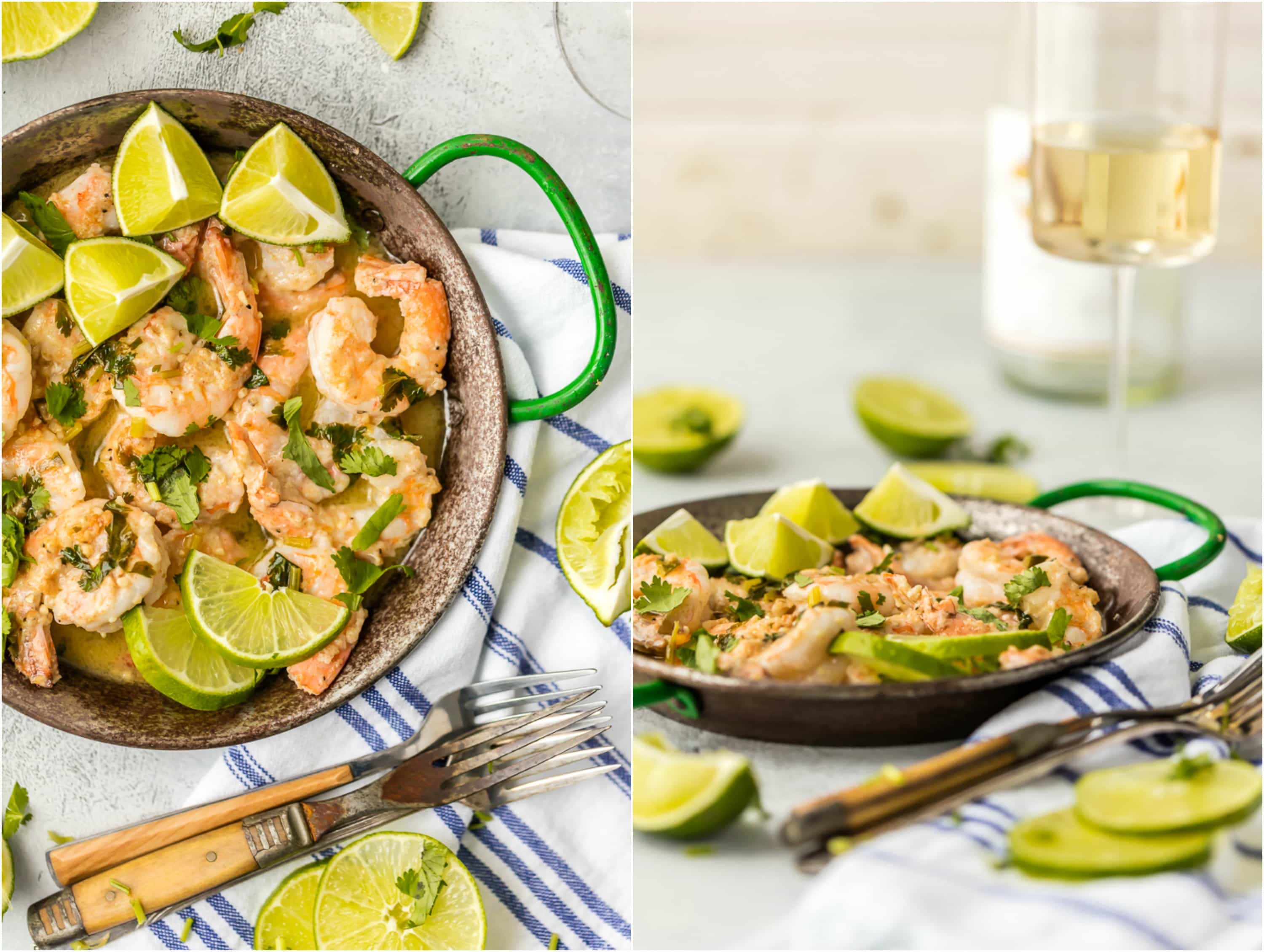 cilantro lime shrimp in a bowl