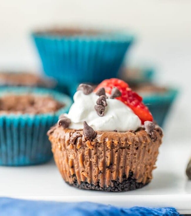 MINI NUTELLA CHEESECAKES are the perfect EASY DESSERT RECIPE perfect for any occasion. So creamy, delicious, and addicting. Good luck eating only one!