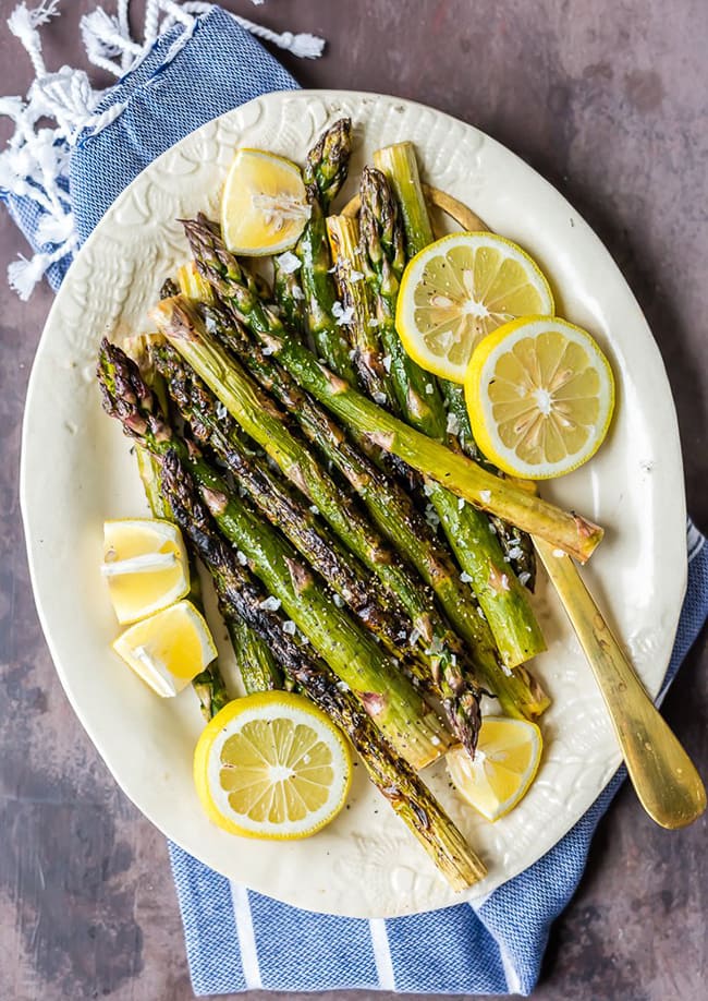 Grilled Lemon Butter Asparagus | The Cookie Rookie