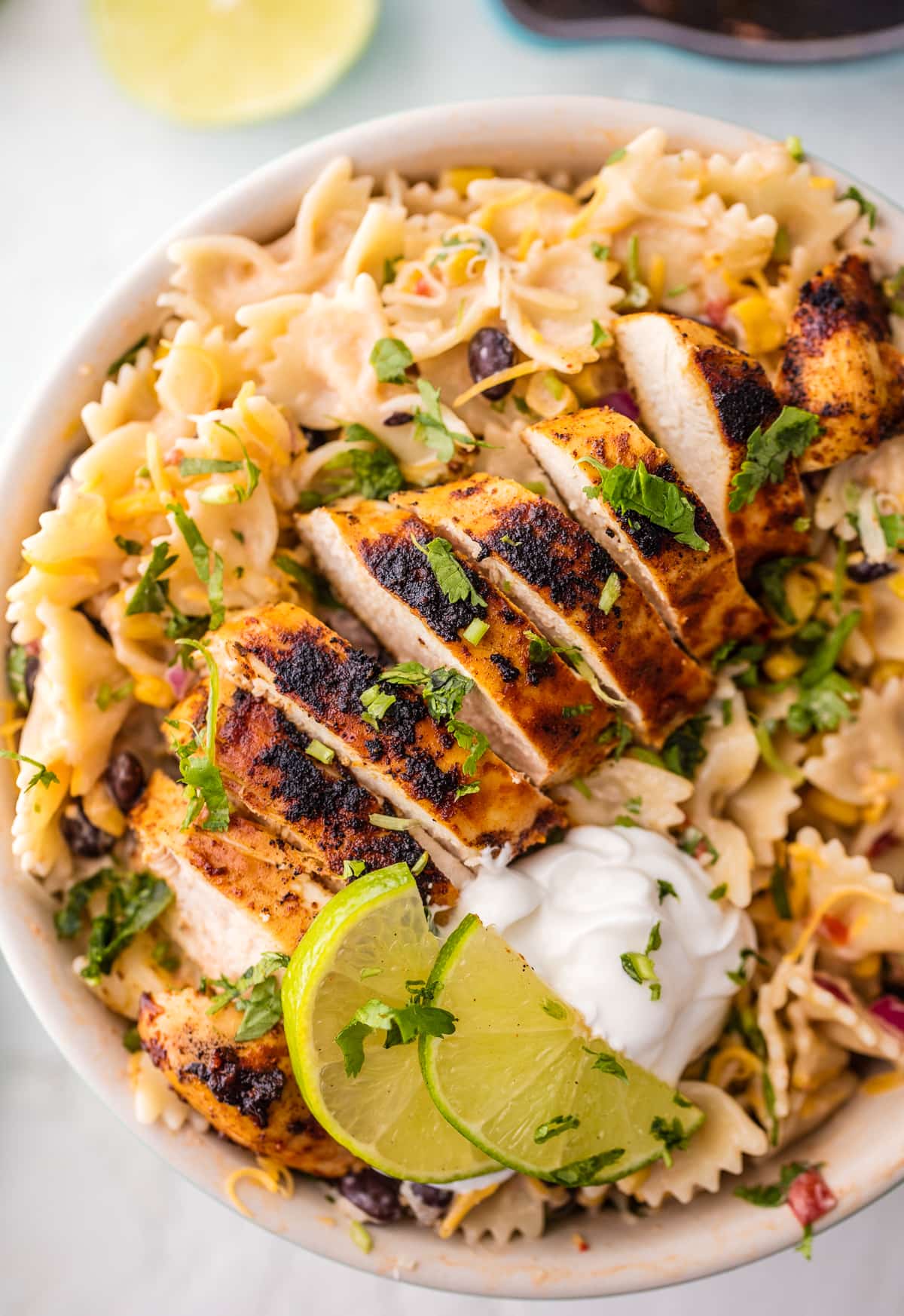 chicken enchilada pasta salad