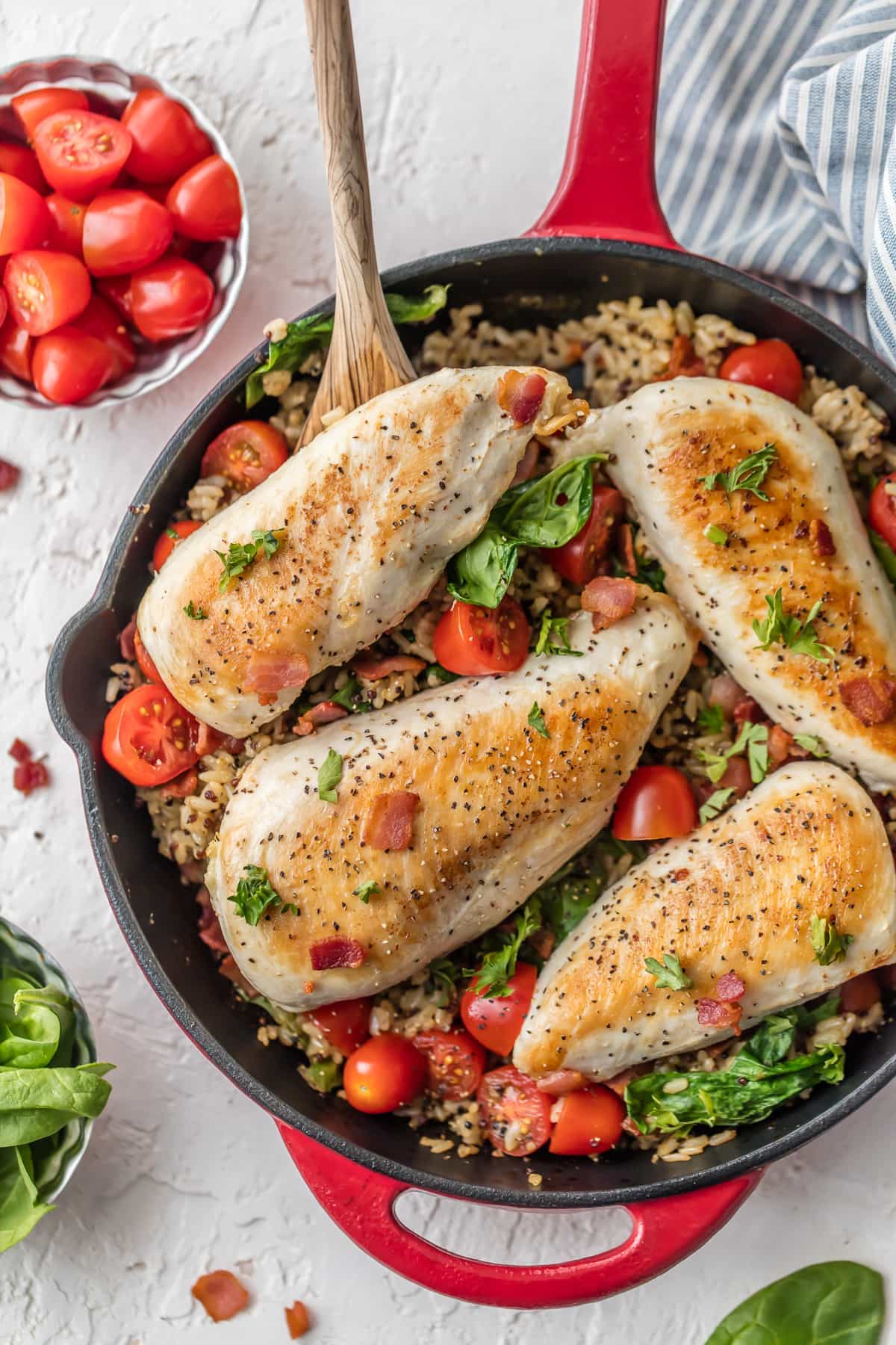 BLT Chicken and Rice skillet