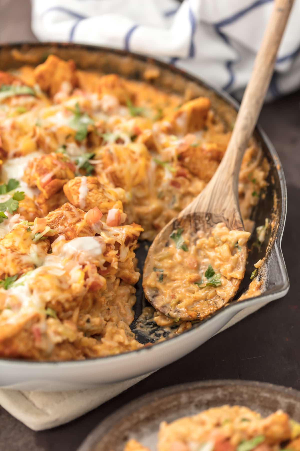 pollo con queso skillet