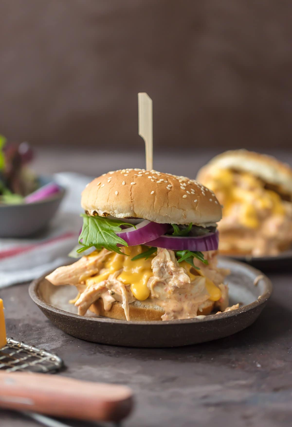 Crock Pot Chicken Rotel Sandwich with Velveeta