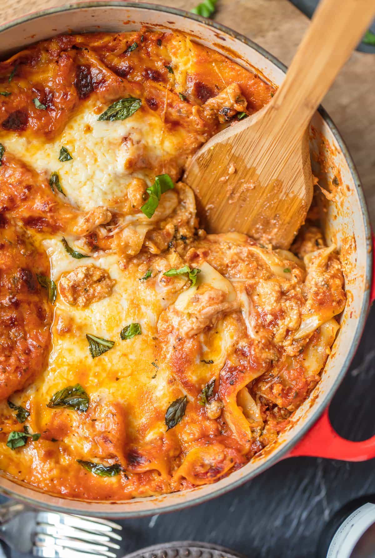 Dutch Oven Lasagna recipe