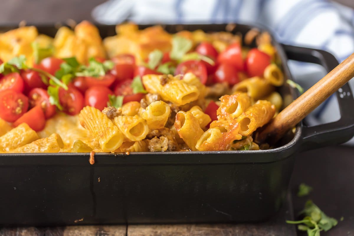 easy mac and cheese bake in a casserole dish