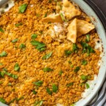 chicken cordon bleu dip in baking dish