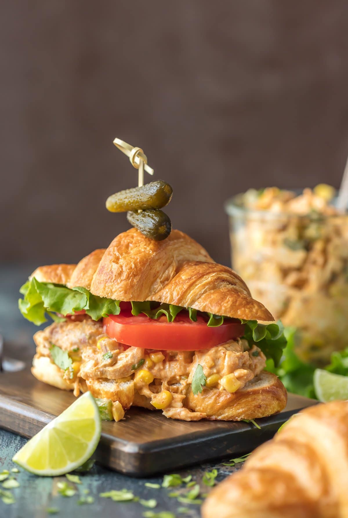 Mexican Chicken Salad on a Croissant