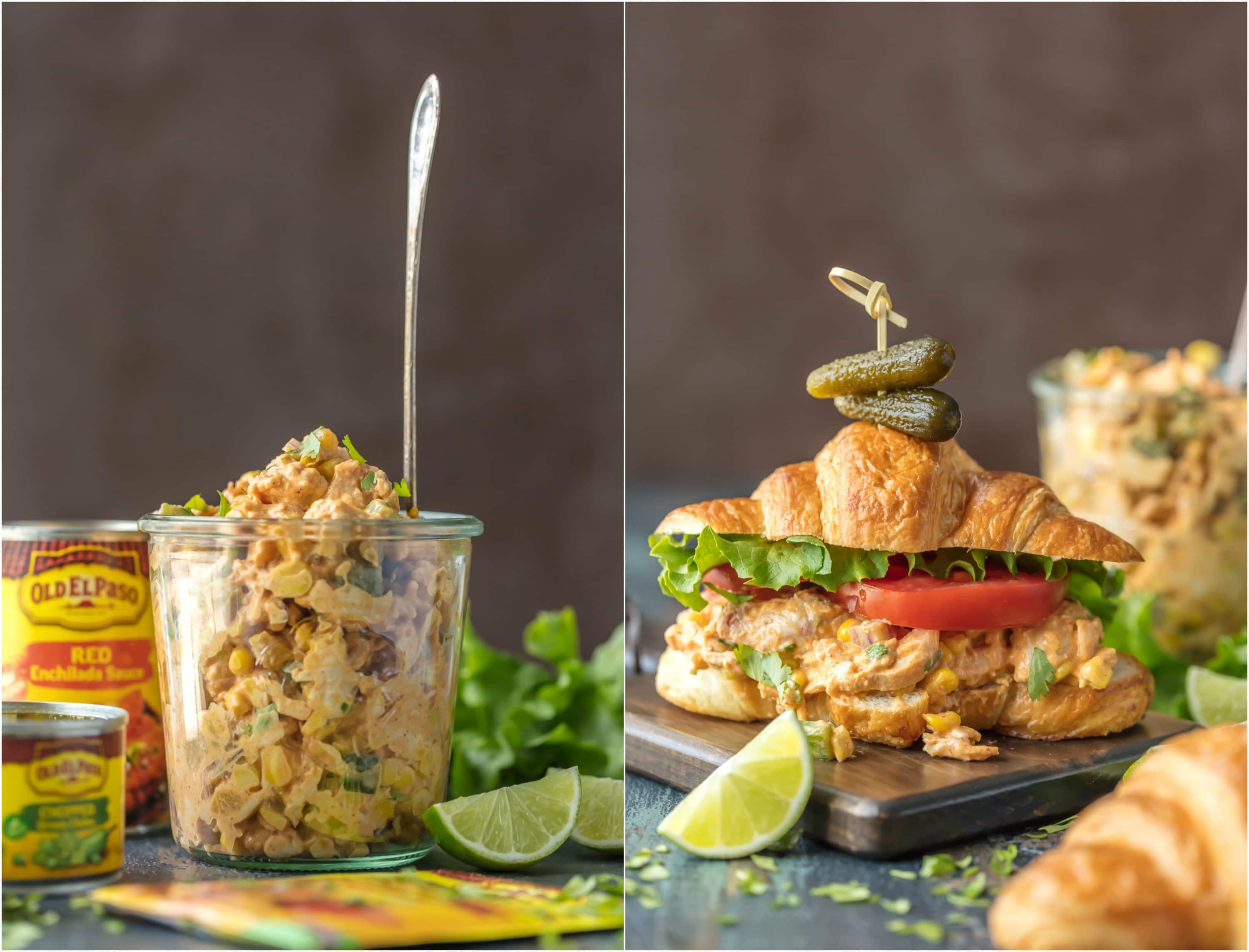 Mexican Chicken Salad and Chicken Salad Sandwich