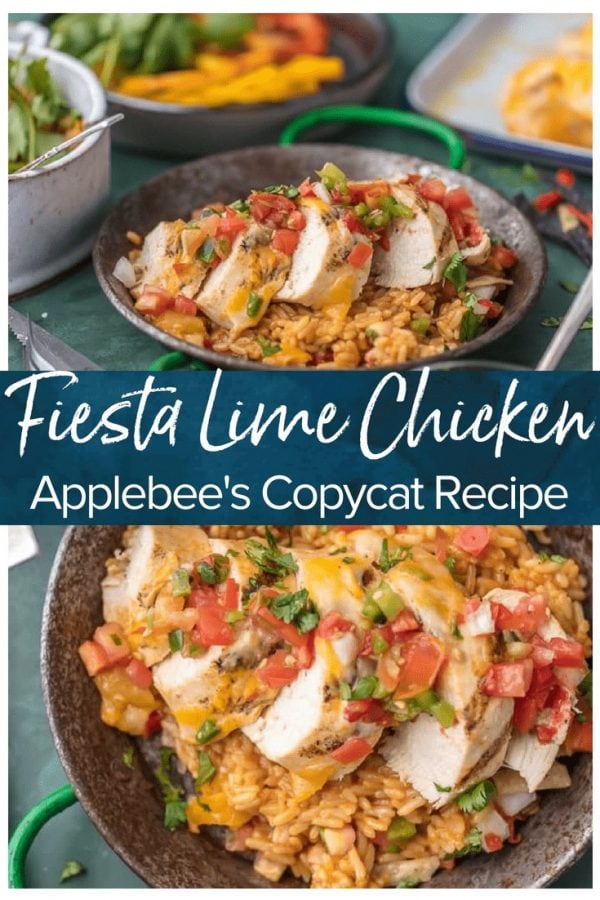 FIESTA LIME CHICKEN is our favorite easy grilled Summer meal! Served on a bed of Mexican rice and topped with lime ranch, pico de gallo, and tortilla strips; this flavor can't be beat!