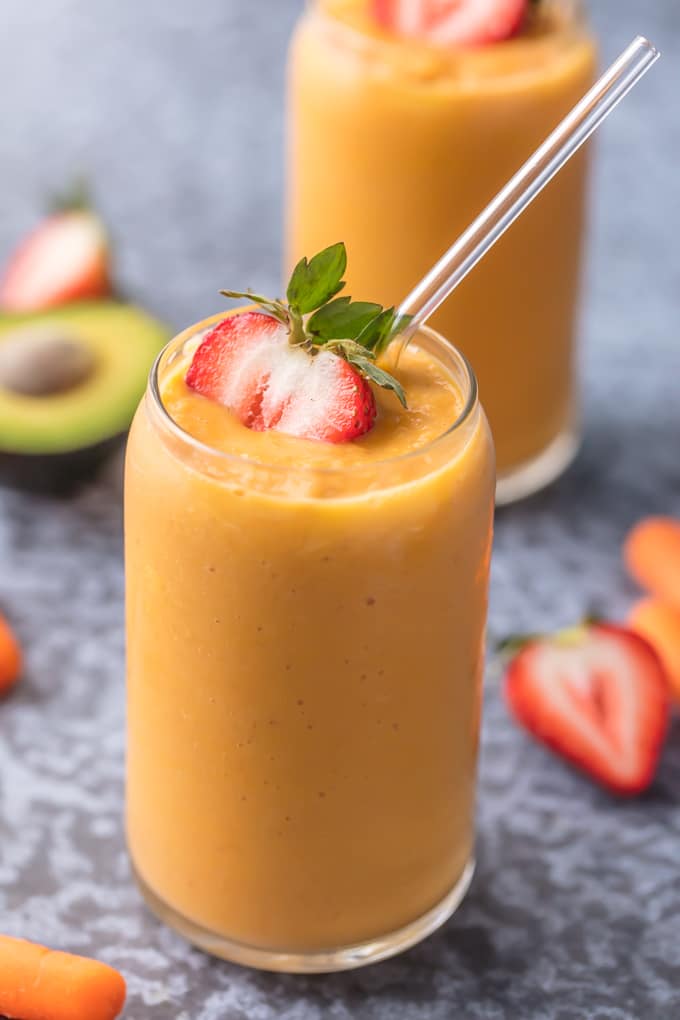 Glowing Skin Smoothie filled with coconut water and other ingredients that are great for your skin