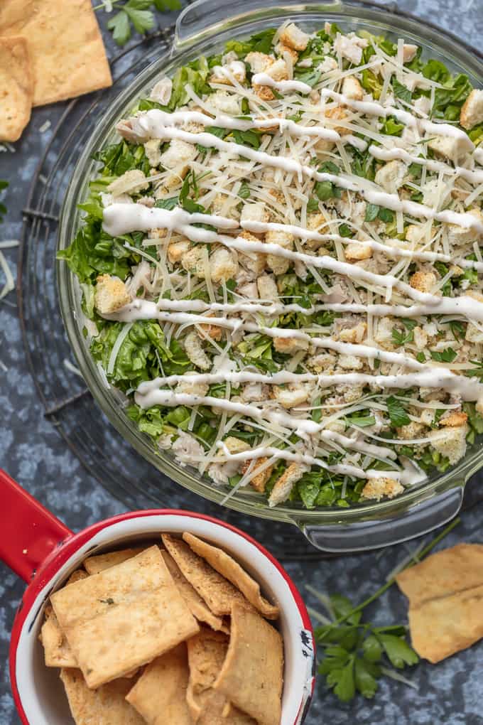 Caesar Salad Cream Cheese Dip