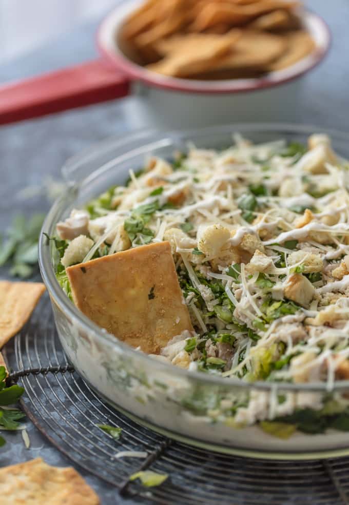 Creamy Chicken Caesar Salad Dip