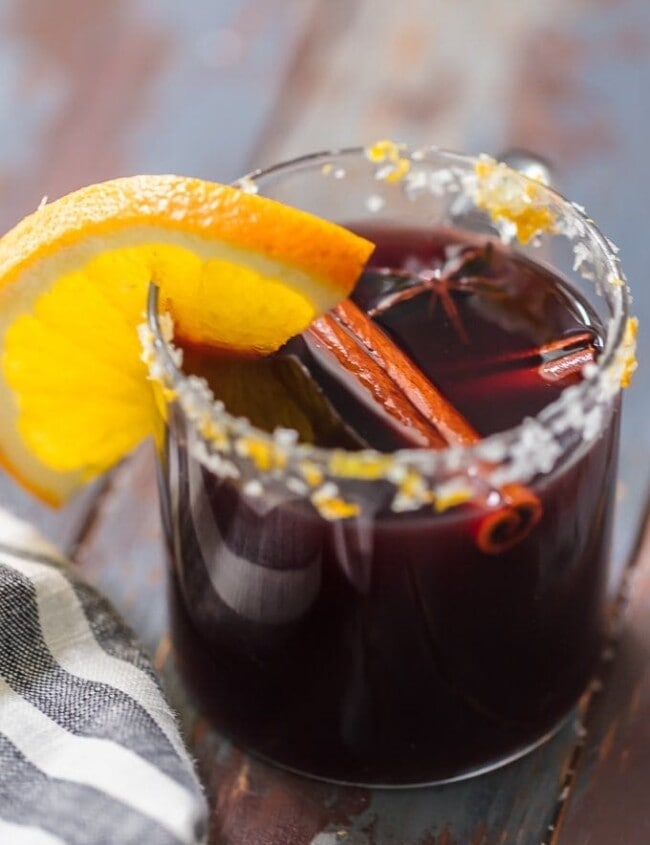 MULLED WINE MARGARITAS are fun, festive, and unique. This favorite hot spiced wine recipe has complex flavors and it warms the soul. This Mulled Wine Recipe is the ultimate Christmas margarita!