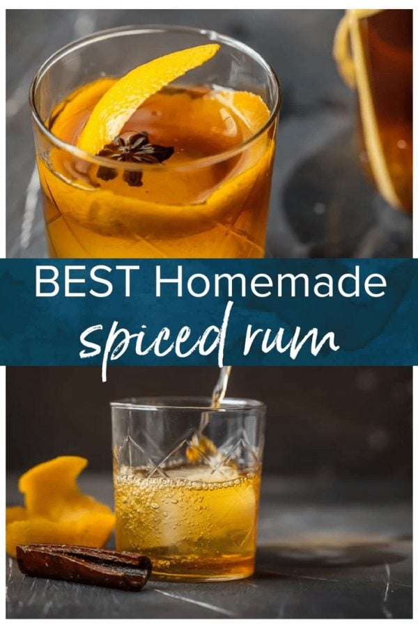 HOMEMADE SPICED RUM is so much easier than you think, and will blow you away with all the flavor! So much tastier than buying in store. This is the BEST Spiced Rum Recipe & it makes an awesome DIY Christmas gift!