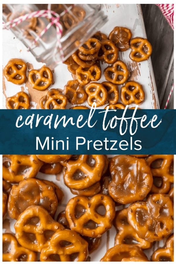 If you're looking for an easy sweet treat, BUTTER TOFFEE CARAMEL PRETZELS are divine! These mini pretzels doused in toffee are simple yet addicting...making them the ultimate holiday snack.