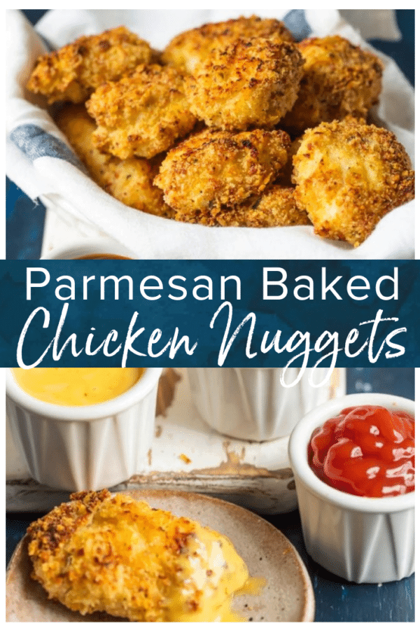 parmesan chicken nuggets pinterest collage