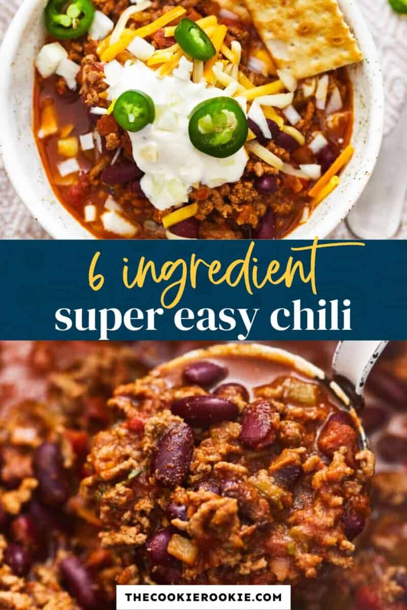 easy chili recipe pinterest