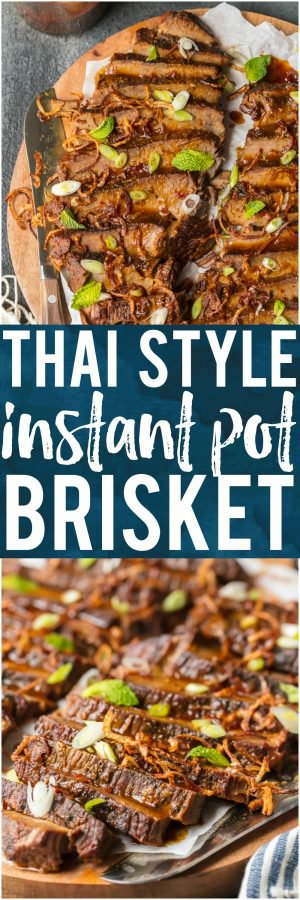 I'm obsessed with this THAI STYLE INSTANT POT BRISKET! The flavor is incredible and the pressure cooker makes things so quick and easy. This is a winning recipe that our family will make again and again.