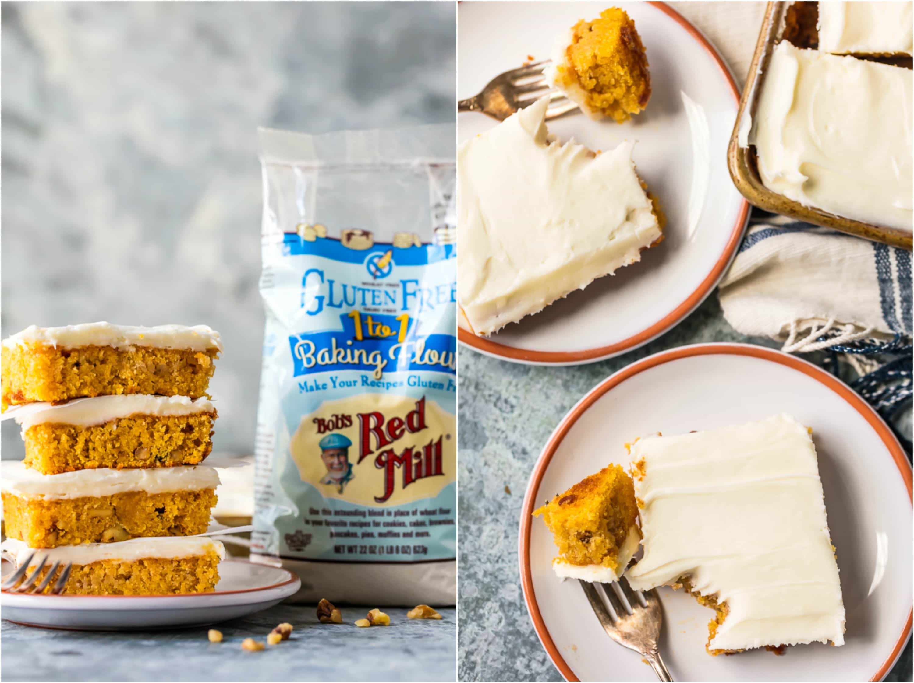 gluten free carrot cake bars