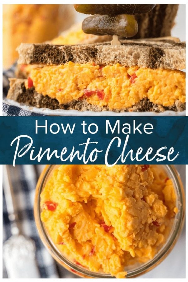 Want to learn How to Make Pimento Cheese? You've come to the right place! This Homemade Pimento Cheese recipe is bold and full of flavor. The classic Southern spread is perfect to serve at parties, and of course it makes an amazing Pimento Cheese Sandwich. With tasty Colby cheese and sweet Pimento peppers, this is the Best Pimento Cheese recipe out there!