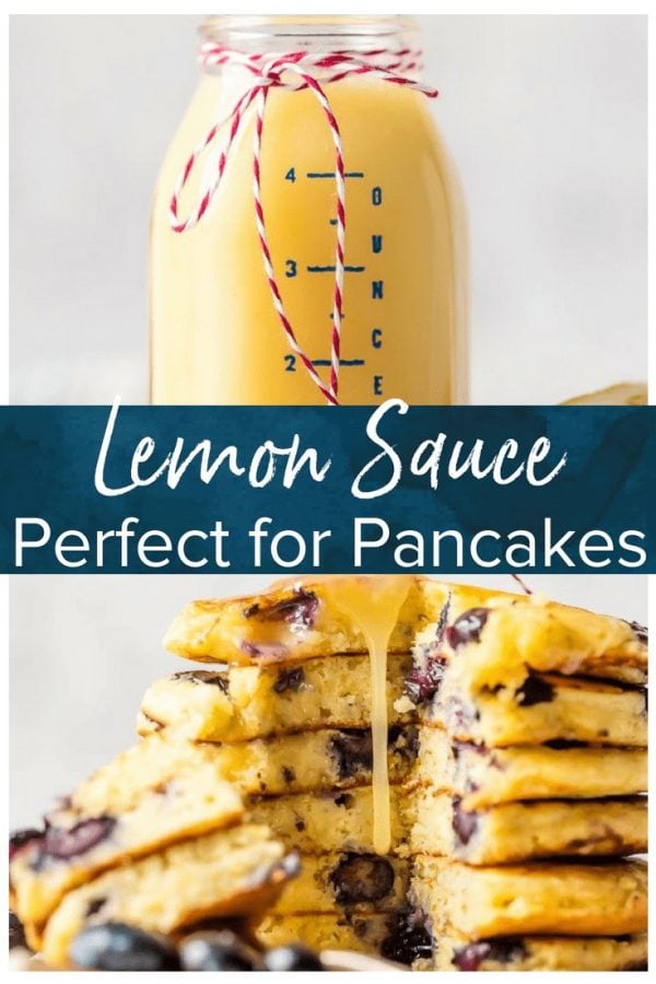 Lemon Sauce is a fresh, fruity addition to blueberry pancakes and lots of other baked goods. Lemon Syrup for pancakes adds so much flavor, and it tastes much lighter than heavy maple syrup. I love adding in a bit of lemon sauce to brighten up my morning pancakes!