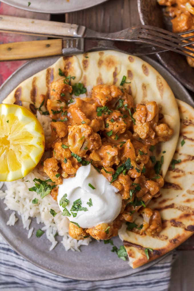 Cauliflower Tikka Masala with homemade tikka masala sauce