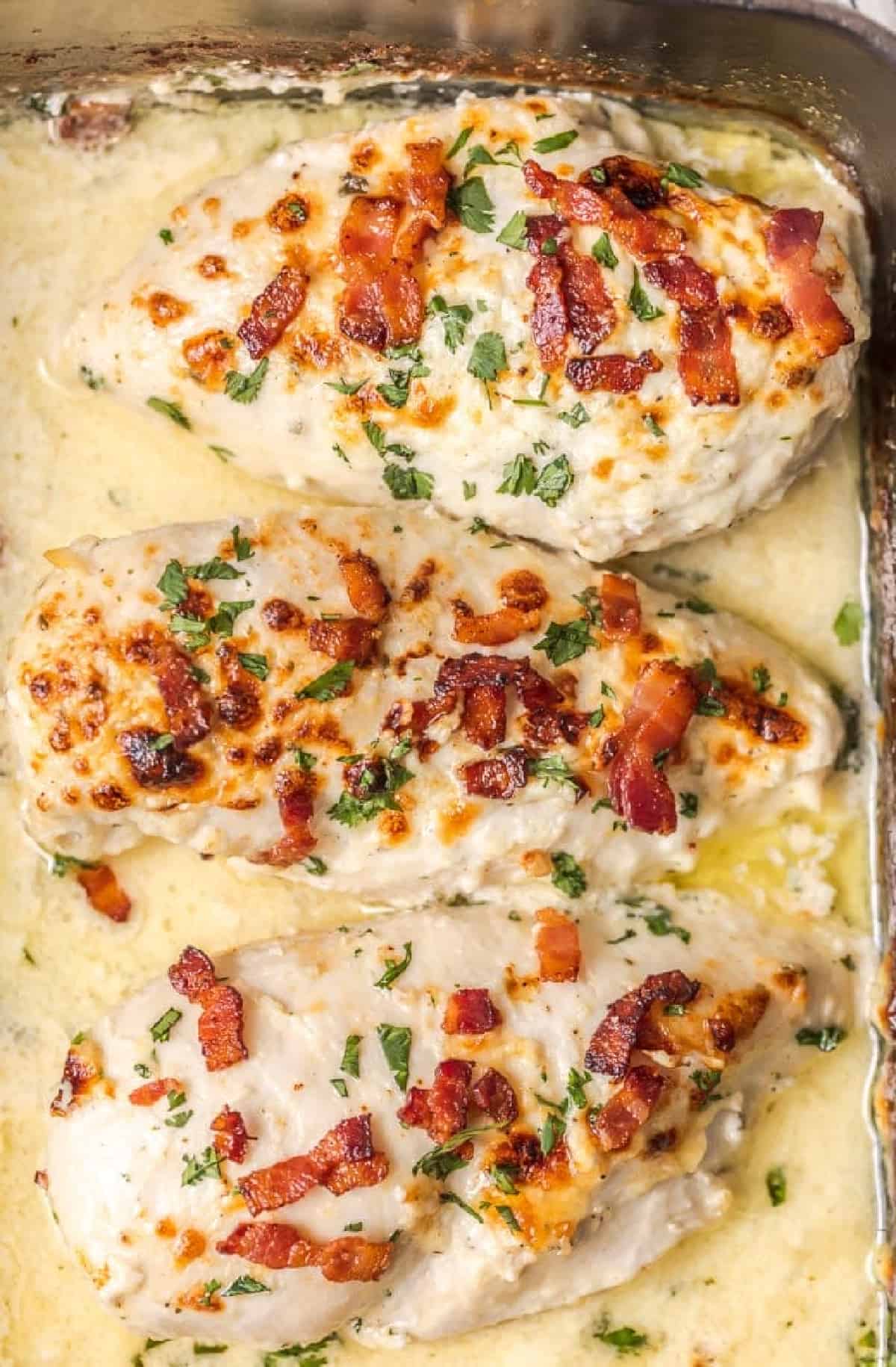 chicken bacon ranch in a pan