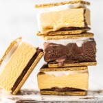 stacked smores ice cream sandwiches