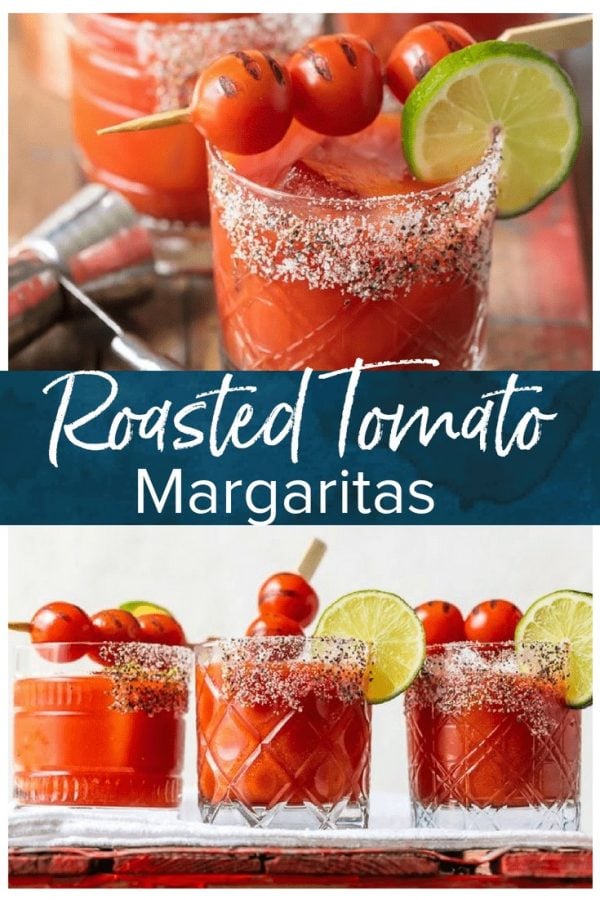 Roasted Tomato Margaritas put a twist on some classic cocktails. Mix the tequila and lime juice of a margarita with the tomato juice of a Bloody Mary, and you've got one fun and delicious drink. This easy margarita recipe is sure to please!