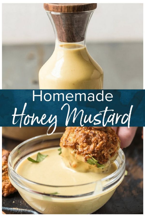 Honey Mustard is a sweet, creamy, tangy dipping sauce or dressing that tastes so good with so many things. This homemade honey mustard recipe can be tossed with a nice salad, poured over chicken, or served as a dip with any appetizer.