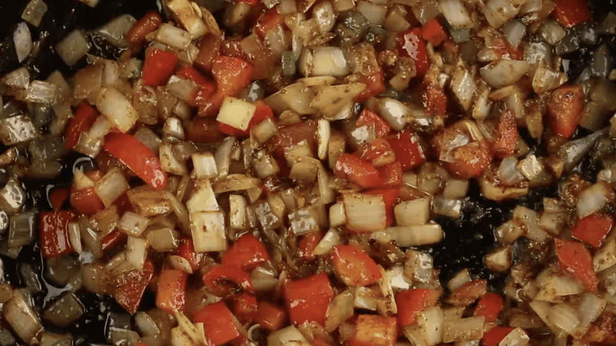 sauteed seasoned vegetables.