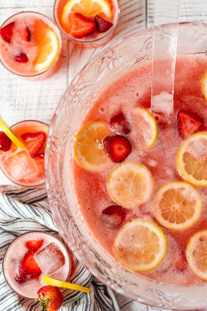 Strawberry Lemonade Party Punch recipe