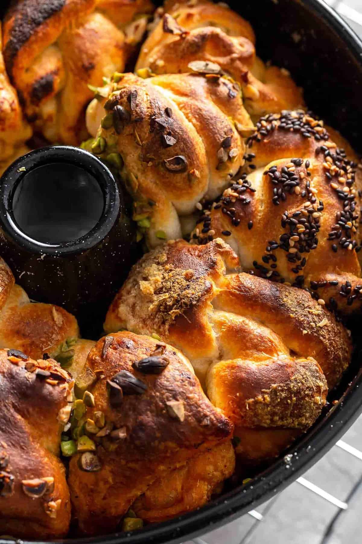 monkey bread in a bundt pan