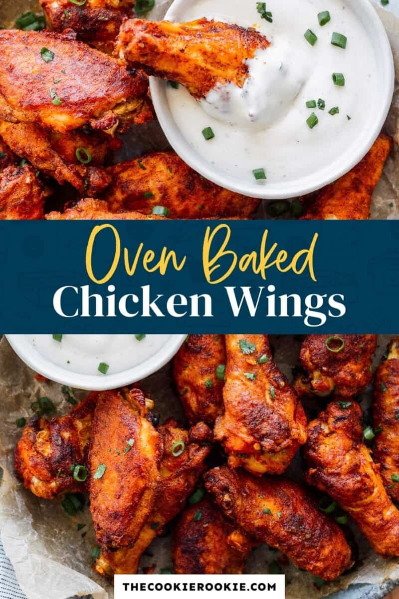 baked chicken wings pinterest collage